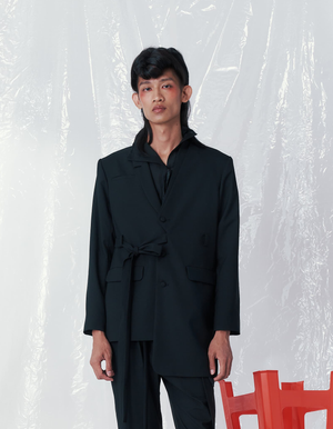 INF Multi-layered Strapped Suit Jacket — INF - Garment for